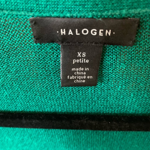 Halogen Long Bright Green Linen Cardigan Sz XS - Picture 3 of 4